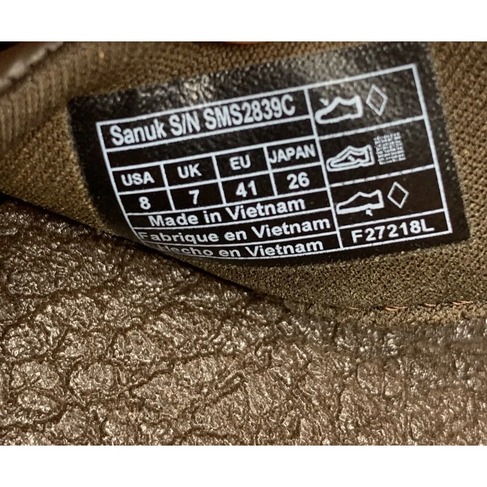 Sanuk Beer Cozy Yoga Mat Flip Flops Brown Men's Sz 8 EU 41 Beach Thong Sandals